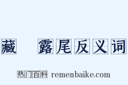 藏頭露尾反义词是什么意思的图片